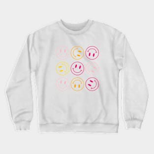 Preppy Smiley Faces Crewneck Sweatshirt